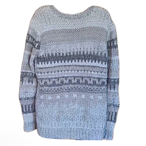 Michael Kors Pearl Heather Knit Sweater Metallic Boyfriend Slouchy XL EUC - Picture 6 of 13